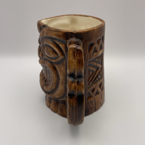 Treasure Craft Vintage 1971 Ceramic Hawaiian/Polynesian Hand Painted Tiki Mug - Picture 3 of 11